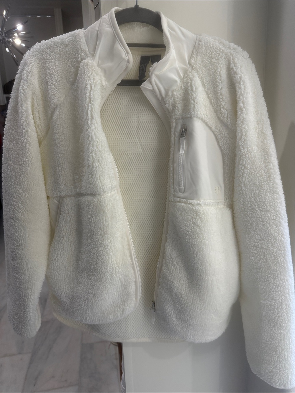 Sweaty Betty fleece zip front jacket